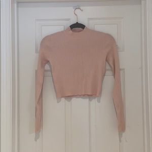 Brandy Melville Poodle Pink Long Sleeve Top